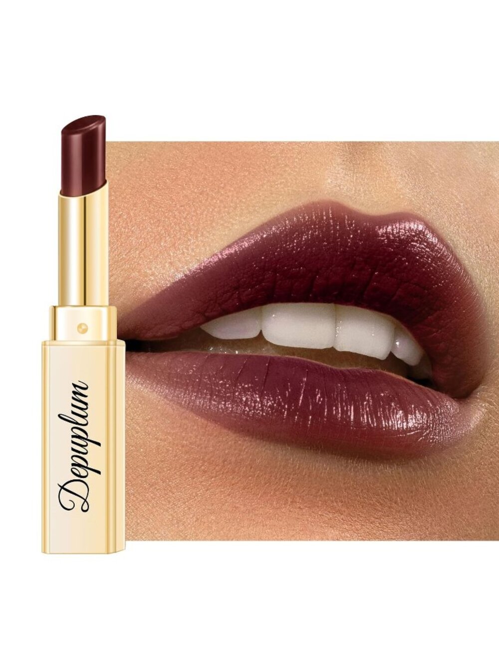 Women's DM107 Dark Maduro Glow Reviver Moisture Lip Gloss Creamy Tinted Lip Balm